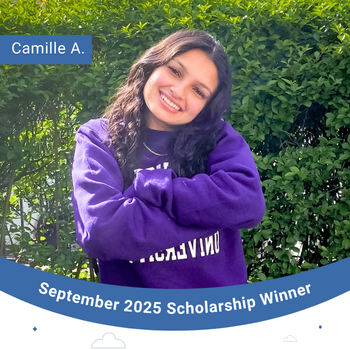 September 2025 Scholarship Winner Instagram Post- Camille A. (350 x 350 px)