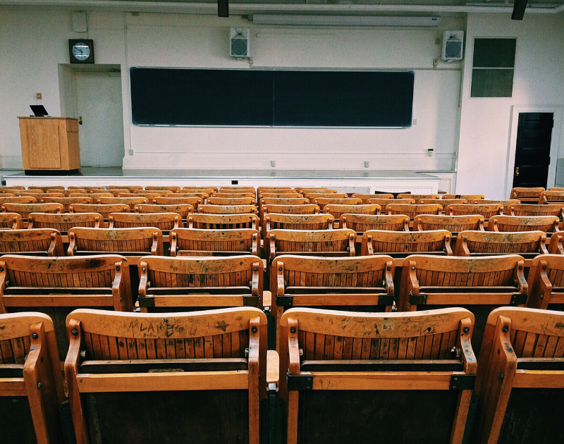 A college classroom