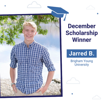 December 2022 Scholarship Winner Instagram Post- Jarred B.