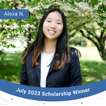 July 2023 Scholarship Winner Instagram Post- Alexa N.