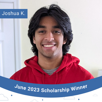 June 2023 Scholarship Winner Instagram Post- Joshua K.